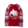 thumbnail image 6 of Family Matching Pajamas Adult Kids Christmas Bear Print  Long Sleeve Tops and Stretch Casual Pants Sleepwear, 6 of 10