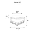 thumbnail image 5 of CWI Lighting Luminous 3 Light Flush Mount With Chrome Finish, 5 of 5