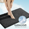 thumbnail image 4 of Shilucheng Luxury Chenille Bath Rug, Non-Slip Soft Absorbent Bath Mats (Dark Gray，24"x36"), 4 of 7