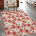 thumbnail image 2 of Area Rugs for Living Room Bedroom, Spring Flowers 4'x6' Rug Washable Carpet Runner Indoor Outdoor, Chinese Botanical Pink White Blooms Floral Non Slip Accent Floor Mats Rug for Kitchen, Office, 2 of 8