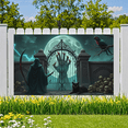 thumbnail image 3 of Grim Reaper Halloween Banner Spooky Hand Full Moon for Haunted House Halloween Party Scary Decoration, 3 of 9