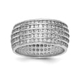 thumbnail image 1 of Sterling Silver 5-row Eternity Ring - Size 7, 1 of 3