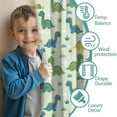 thumbnail image 3 of Blackout Kids Curtains,LightGreen Cartoon Dinosaurs Clouds Pattern Childrens Insulated Curtains Set Of 2,Bedroom Essentials,Toddler Room Decor 42"x54", 3 of 5