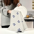thumbnail image 6 of Coolnut Anchor Kitchen Dish Towel Set of 1, Super Absorbent Soft Drying Cloth Tea Bar Towels, 28 x 18 Inch, 6 of 6