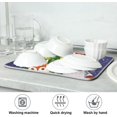 thumbnail image 6 of SKYSONIC Christmas Tree Natural Toys Gnome Fox Dish Drying Mat for Kitchen Counter Foldable Absorbent Dish Drainer Farmhouse Dish Mats Drying Pad Dish Drainer Rack Mats for Counter 18x24, 6 of 6
