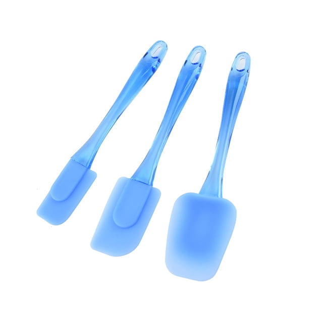 Bewildely Juego de cuchillos y raspadores para mezclar Gel de sílice, materiales cuidadosos para hornear espátulas de silicona flexibles, 3 Herramientas y accesorios para hornear