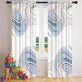 thumbnail image 5 of 52x84in Curtains 2 Panels for Kids Bedroom, Window Drapes for Kids Boys Girls Bedroom Curtains Designed To Spark Joy and Creativity, Liquid & Marble Print, 5 of 5