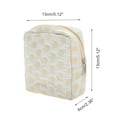 thumbnail image 2 of Unique Bargains 1 Pc Versatile Square Dots Travel Makeup Bag for Travel White Yellow Polyester, 2 of 5