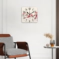 thumbnail image 2 of Non-Ticking Silent Wall Clocks Battery Operated Personalized Decor Clock for Living Room,Bedroom-Delicate Peach Blossom Branches With Pink Flowers(14inch), 2 of 4