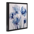 thumbnail image 3 of Stupell Industries Transitional Abstract Blue Tulips Black Floating Frame Canvas Art, 18 x 18, by Sasha, 3 of 8