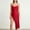 Red, variant on BUIGTTKLOP Women Nightgown Dress Silk Lace Trim V Neck Slip Dress Spaghetti Strap Asymmetrical Hem Layering Lace Cami Dresses