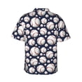 thumbnail image 3 of Picia Cute Basebal Gentle Cotton Regular Fit Short Sleeve Casual Hawaiian Shirt for Men-Medium, 3 of 9
