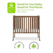 Delta Children Lee Portable Folding Mini Crib with 1.5-Inch Mattress - Greenguard Gold Certified, Chestnut