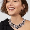 thumbnail image 2 of Collier Bavoir Déclaration Collier en Verre Coloré Collier Ras du Cou en Cristal pour Femmes Accessoires de Mode, 2 of 8