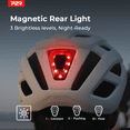 thumbnail image 5 of P2R Adult Road Bike Helmet with MIPS & USB Rear LED Light, Off-White,(52-55CM), 5 of 10