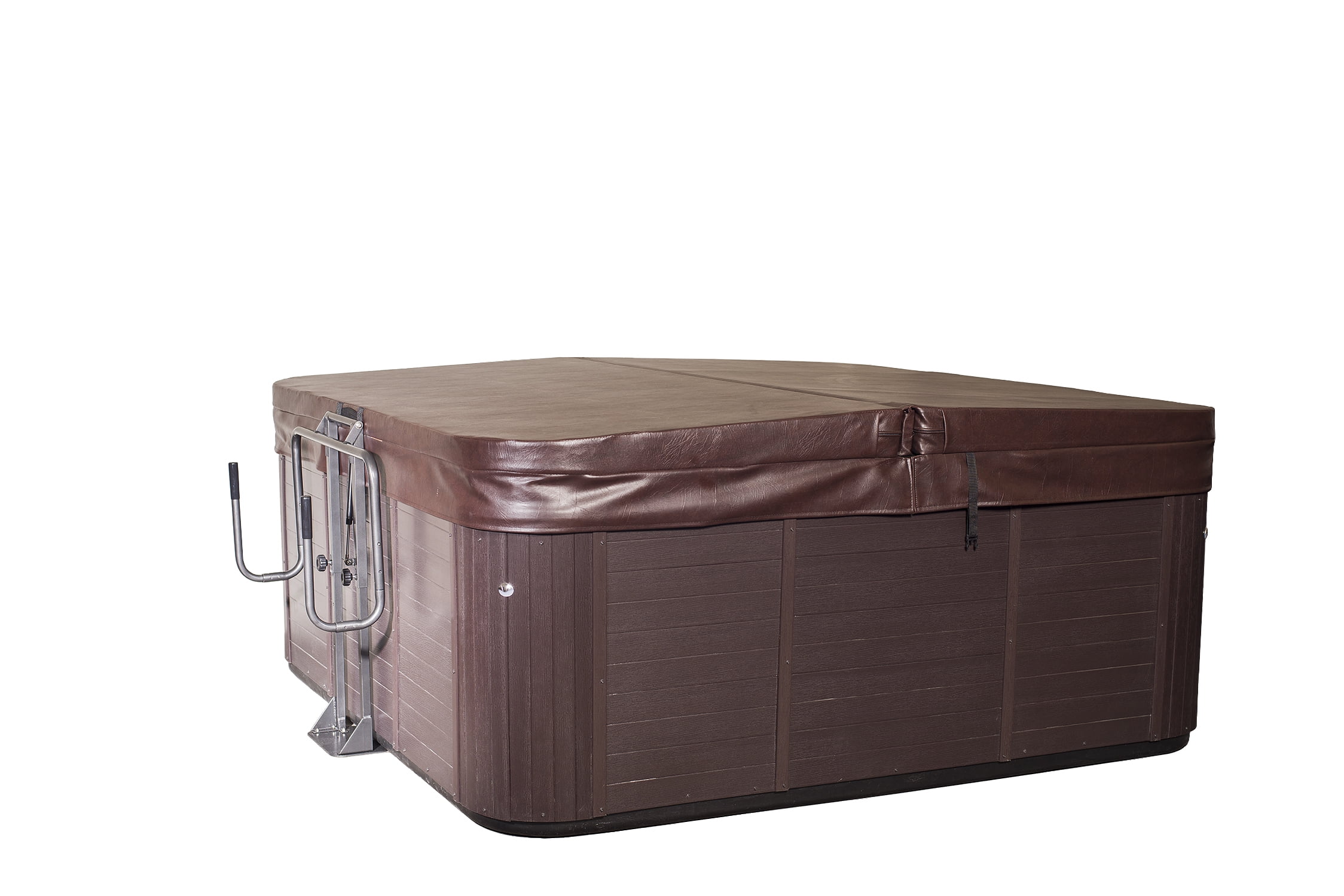 Outdoor Solutions Inc. Cover Captain® Hot Tub Lifter, Heavy-Duty Spa Cover Lift with Hydraulic Assist, Fits Swim Spas & Hot Tubs 6' - 8' Wide, Adjustable Height 26" - 39", Under-Mount Cover Lifter