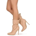 thumbnail image 6 of Lemonade Quilted Pointy Toe Stiletto Booties 20393, 6 of 6