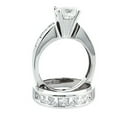 thumbnail image 3 of Tallia 80: 5.4 carat Russian Ice on Fire CZ Wedding Ring Set 925 Silver sz 4.0, 3 of 4
