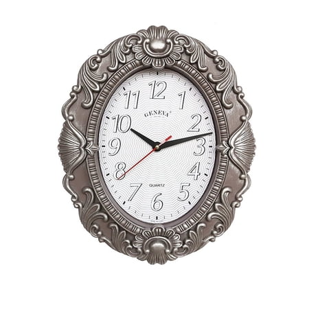 DESIGNICE 2026 New Wall Clock Spanish Style Living Room Wall Decor Luxurious Oval Shape Modern Wall Clock for Bedroom,Office,Living Room,492