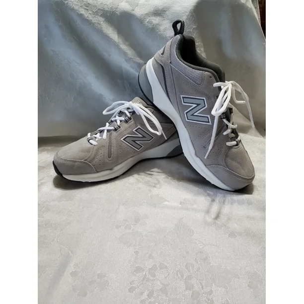New Balance Mens 608 Gray Suede Tennis Shoe 8.5 Comfort Insert, Soft Support EUC
