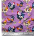 thumbnail image 1 of Soimoi Crepe Silk Fabric Eggs,Nest & Hen Bird Print Fabric by the Yard 42 Inch Wide, 1 of 1