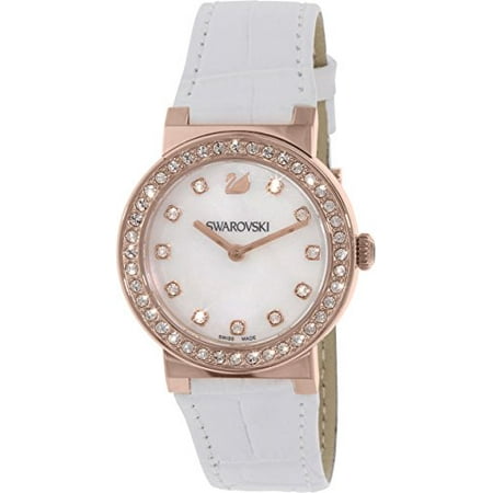 Swarovski White Leather - Swarovski Women's Citra 5027219 White Leather Swiss Quartz Watch