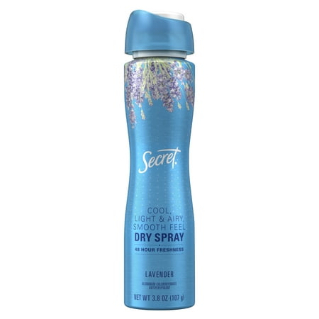 Secret Invisible Spray Anti-perspirant, Luxe Lavender, 3.8 (Best Smelling Secret Deodorant)