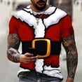 thumbnail image 2 of Camisetas de disfraz de Papá Noel con estampado 3D de árbol de Navidad y muñeco de nieve para hombre y mujer, ropa de calle con cuello redondo, camisetas Harajuku para niños, 2 of 4