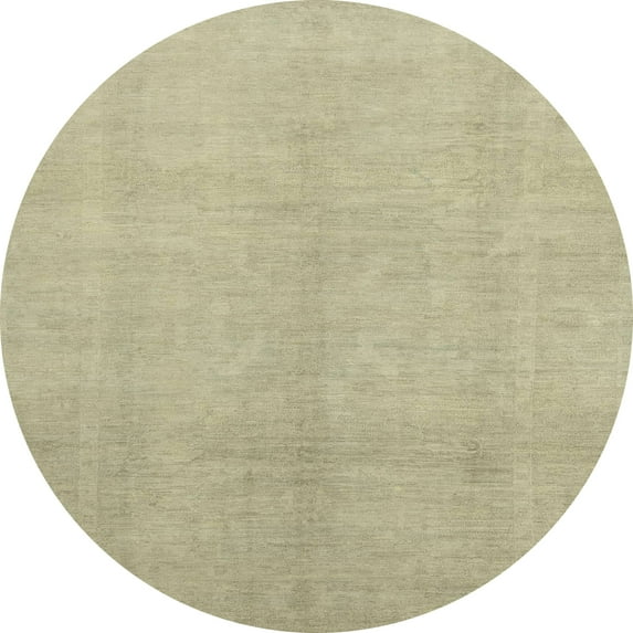 Ahgly Company Indoor Round Abstract Brown Oriental Area Rugs, 3' Round