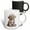 Multicolor, variant on 3drose, Cute Image of Watercolor Poodle Puppy Dog Illustration, 11oz Two-tone Black Mug