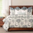 thumbnail image 3 of SIScovers  Amelia Island Seashell Print Duvet Set Queen - 3 Piece, 3 of 5