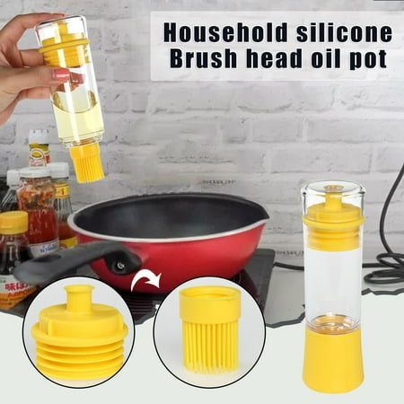 

Follure 1Pcs Silicone Butter BBQ Cake Double Head Bottle Liquid Oil Brush Bottle
