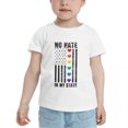 thumbnail image 2 of No Hate In My States Cute Toddler Tshirts for Boys Girls (White, 3T), 2 of 5
