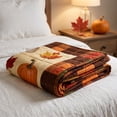 thumbnail image 6 of ShengapQ Autumns Thanksgiving Flannel Throw Blanket, Cute Fall Patterns, Warm Lightweight Cover for Sofa Bed Camping, Decorative Plush Blanket for Fall Decor, 39×28in, 6 of 8