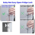 thumbnail image 6 of Fridge Lock, Refrigerator Lock for Kids, Cabinet Locks Babies, Child Drawer Locks, Freezer Door Proof 4Pcs, 6 of 7