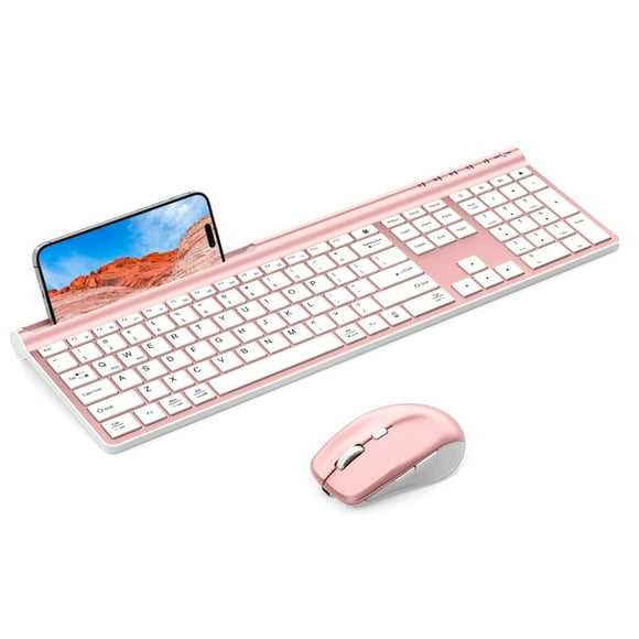 Combo de teclado y ratón inalámbricos Samsers Ultra Slim Pink