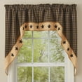 thumbnail image 2 of Park Designs Black Sturbridge Star Lined Swag 72x36, 2 of 6
