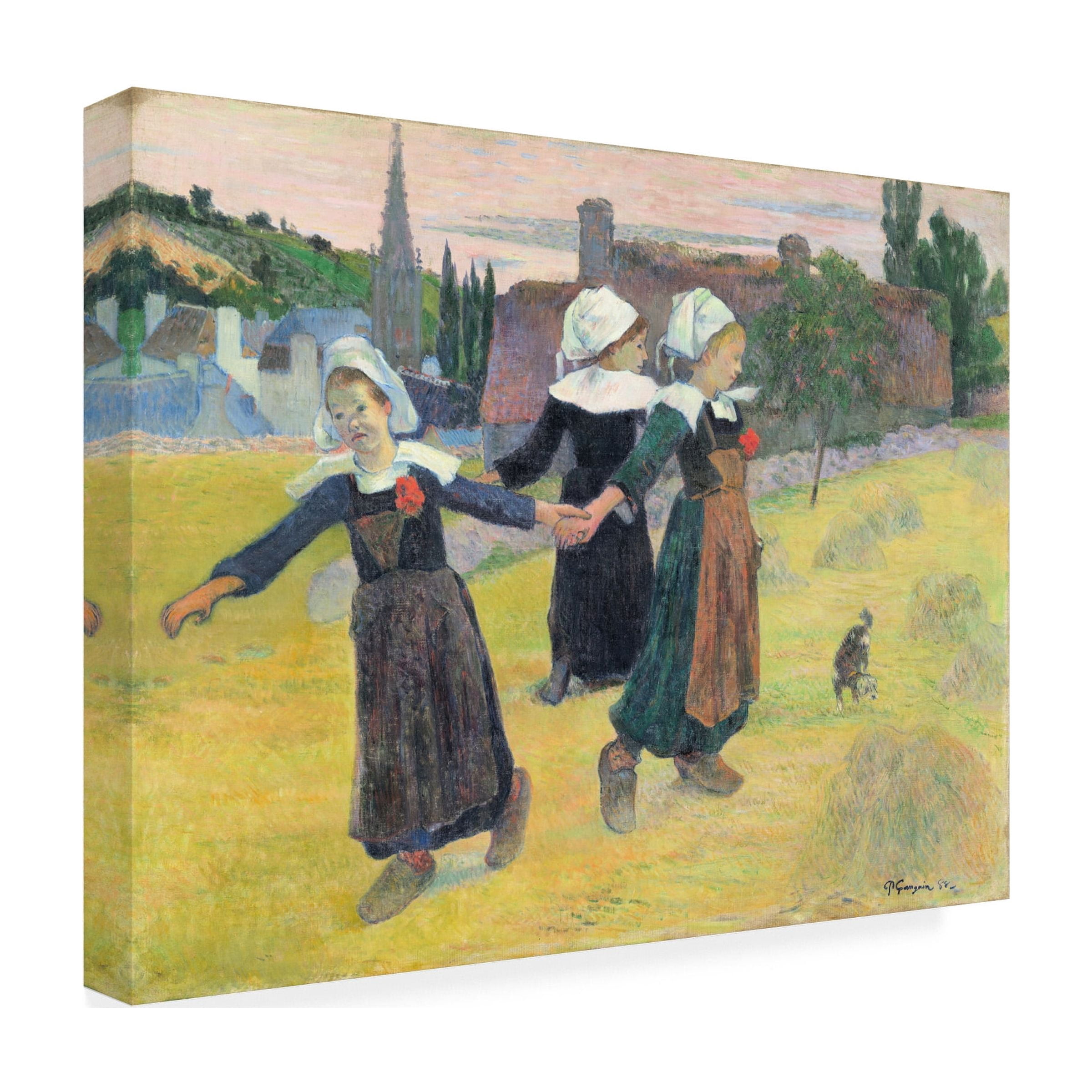 Gauguin 'Breton Girls Dancing' Canvas Art