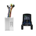 thumbnail image 1 of S-100 Electric Bike LCD Display Dashboard SM5+2PIN+20A 36V/48V Sine Wave Controller for Mountain Bike Modification Kit,1 * LCD Display(SM5+2PIN) 1 * Controller,Black Meter, 1 of 8
