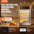 thumbnail image 6 of VEVOR Commercial Food Warmer Display for 14" Pizza, 4-Tier Pizza Warmer with Rotary Steam Heating, 86℉~185℉ Temperature Control and Temp Display, 25W Oven Light + Top LED for Pizza Shop, Restaurant, 6 of 9