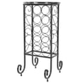 thumbnail image 4 of Wine Racks Cabinets, Industrial Style Free Standing Wine Holder 15 Bottles Wine Storage Rack Shelf Organizer Kit With Hex Wrench Foot Pad, 15.9 X 13 X 29.1in, 4 of 8