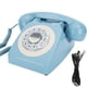 thumbnail image 2 of Teléfono con cable, teléfono fijo para oficina en casa, teléfono fijo con dial redondo, teléfono fijo para oficina en casa, máxima comodidad, 2 of 8