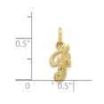 thumbnail image 3 of Diamond2Deal 10K Yellow Gold Solid Letter F Initial Charm Pendant for Women, 3 of 5