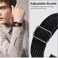 thumbnail image 4 of Bandas elásticas de nailon Solo Loop compatibles con Apple Watch 42 mm/44 mm/45 mm, correa para Iwatch Series 7/6/5/4/3/2/1 Se, paquete de 3 L 42 negro/verde militar/profundo, 4 of 5