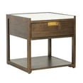 thumbnail image 6 of SAFAVIEH Couture Adeline Contemporary Nightstand with 1 Drawers, Dark Chocolate, 6 of 14