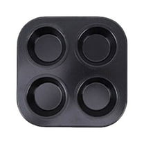 Echijet Muffin Top Pan, 4-Cup Hamburger Bun Pan, Large Whoopie Pies Pan, Non-Stick Bakeware for Eggs, Cornbread, Small Cake Layers and Drop Cookies A