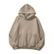 thumbnail image 1 of Sudadera con capucha holgada de manga larga con bolsillo tipo canguro y hombros caídos para mujer, 1 of 2