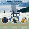 thumbnail image 4 of WestinTrends Ashore Kids Outdoor HDPE Plastic Modern Adirondack Patio Chairs with Cup Holders (Set of 2), Navy Blue, 4 of 14
