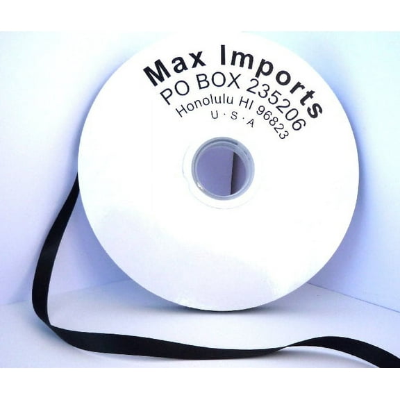 Maxport Corporation 3/8"Satin Black Ribbon, 100 Yd.