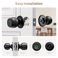 thumbnail image 5 of Door Knob LNDU Electronic Fingerprint Lock Room Smart Door Lock Zinc Alloy Matte Easy Installation, 5 of 8